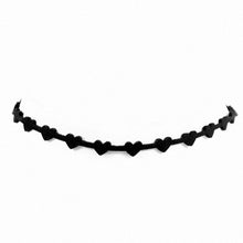 Load image into Gallery viewer, Black Leather Love Heart Choker Necklaces