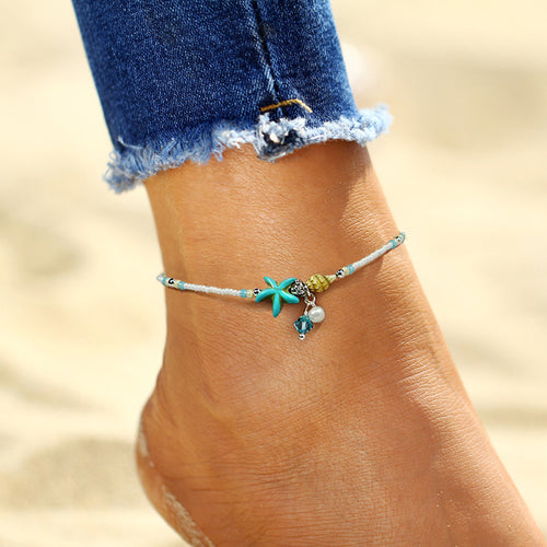 Pearl Starfish Ankle Bracelet
