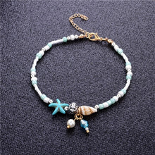 Load image into Gallery viewer, Pearl Starfish Ankle Bracelet