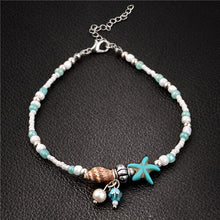 Load image into Gallery viewer, Pearl Starfish Ankle Bracelet
