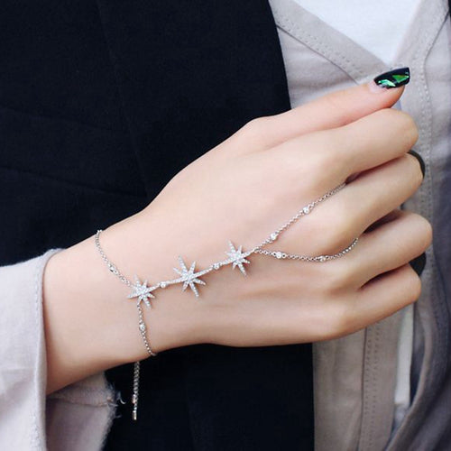 Crystal Stars Slave Chain Bracelet