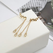 Load image into Gallery viewer, Luxury Moon And Stars Tassel Drop Earrings