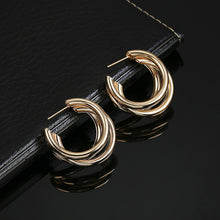 Load image into Gallery viewer, Round Shape Hoop Earrings