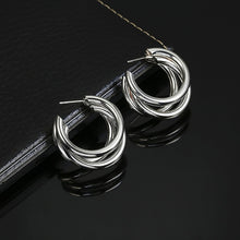 Load image into Gallery viewer, Round Shape Hoop Earrings