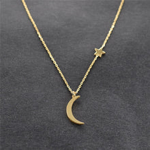 Load image into Gallery viewer, Gold Silvery Moon Necklaces