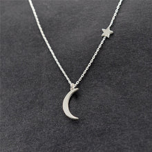 Load image into Gallery viewer, Gold Silvery Moon Necklaces
