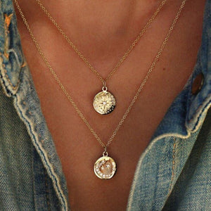 Gold Silvery Moon Necklaces