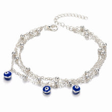 Load image into Gallery viewer, Blue Evil Eye Pendant Anklet