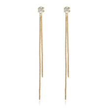 Load image into Gallery viewer, Rhinestone Long Drop Earrings