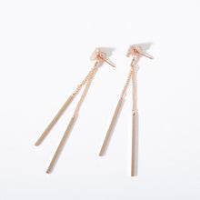 Load image into Gallery viewer, Rhinestone Long Drop Earrings