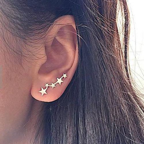 Moon Star Stud Earrings